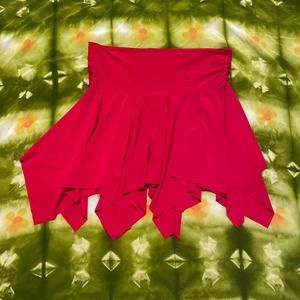 Topping red asymmetrical skirt